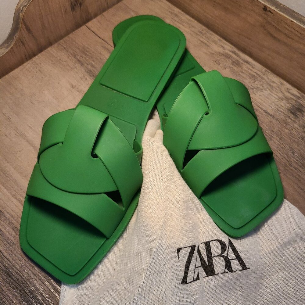ZARA Green Sandals